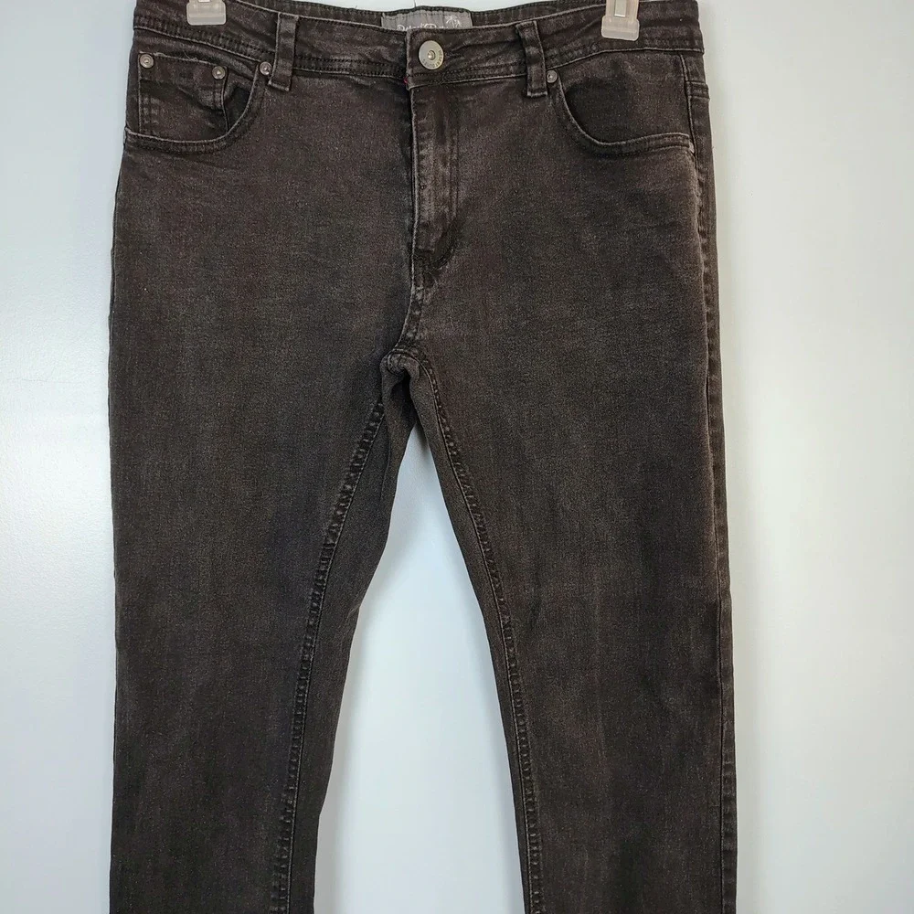 Desert Dunes Mens Black Faded Straight Leg Stretch Jeans 34x30 fast shipping